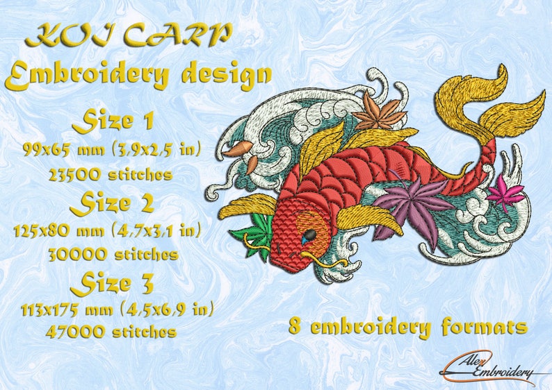 Japanese motives. Koi Carp