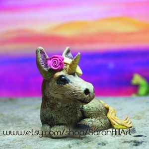 Handmade Baby Unicorn Sculpture by Sarah Hill image 2