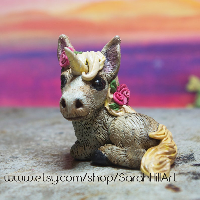 Handmade Baby Unicorn Sculpture by Sarah Hill image 1