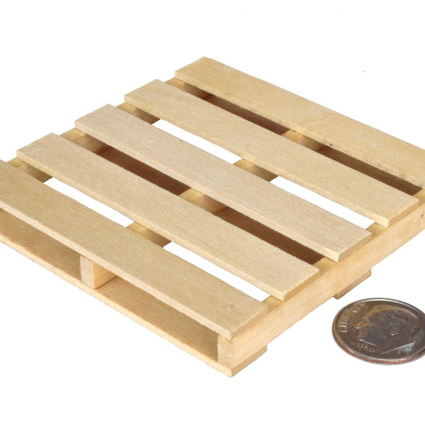 Miniatuur pallet - Premium kwaliteit - perfect voor diorama's, geschenken voor mannen, bureau speelgoed, poppenhuizen