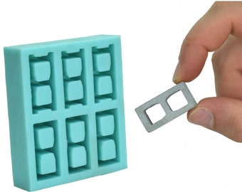 Miniature Cinder Block Mold, 1:24 Scale, Silicone Rubber. A Perfect  Addition to Your Diorama Supplies 