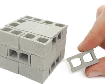 Mini Blocchi Cinder Con Pallet &ndash; Scala 1:12, Materiali Da Costruzione In Miniatura, REDUCIO!
