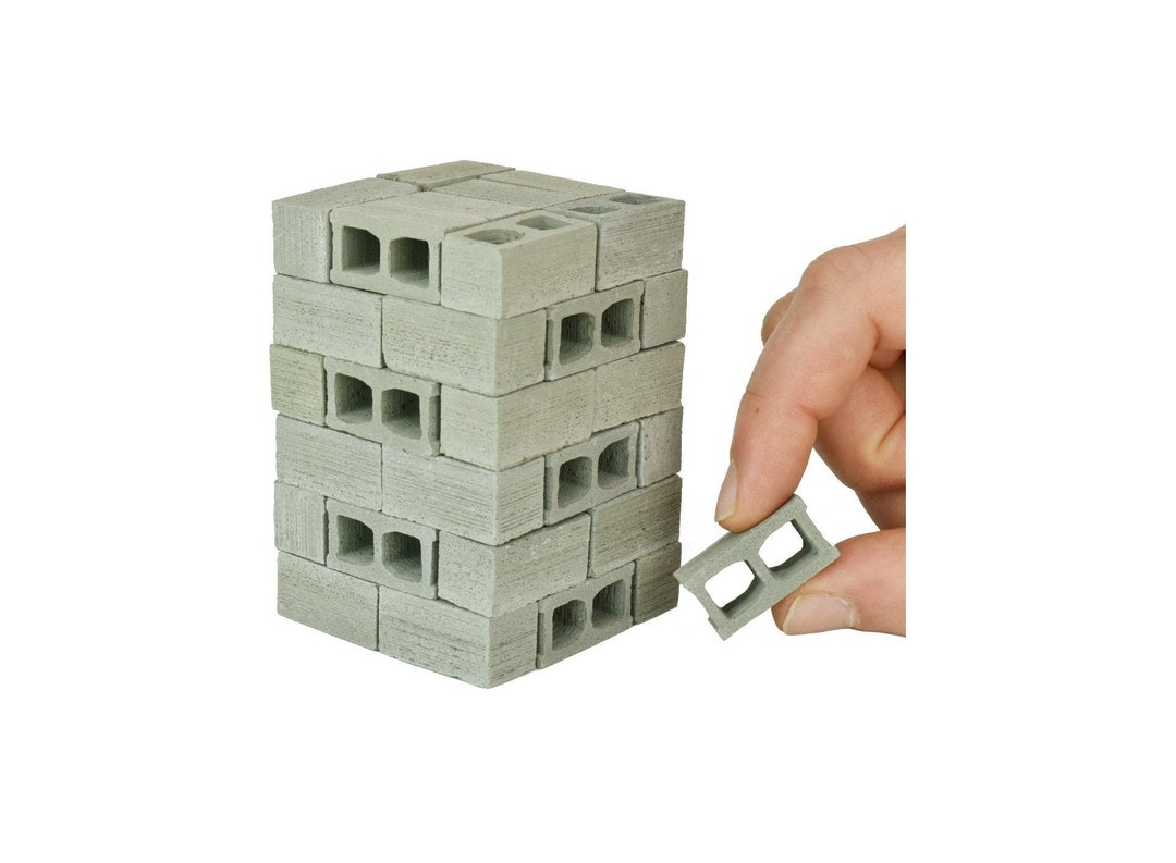 Mini Cinder Blocks Made of Cement Premium Quality 1:12 Scale, Perfect for  Scale Diorama Supplies, Unique Gifts for Men, Desk Toy 