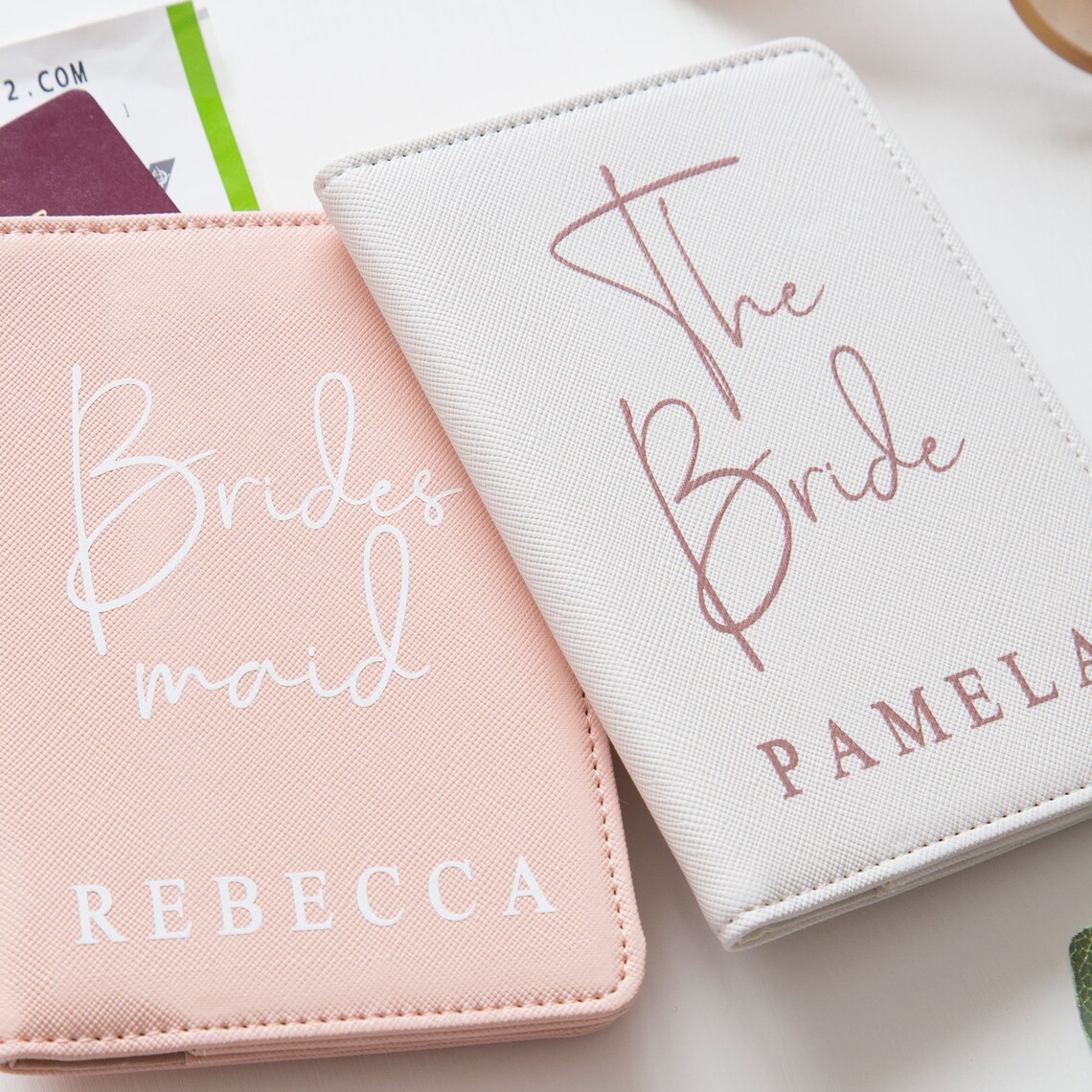 Personalised Bridal Party Passport Cover and Luggage Tag Set Etsy