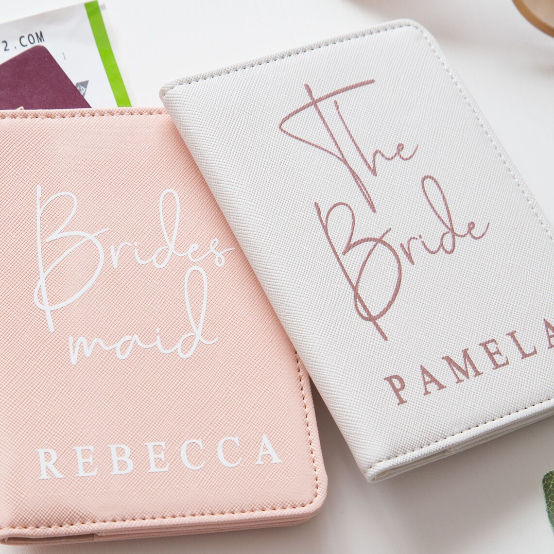 Personalised Bridal Party Passport Cover and Luggage Tag Set | Etsy