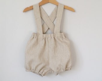 Bloomer with adjustable straps linen natural color