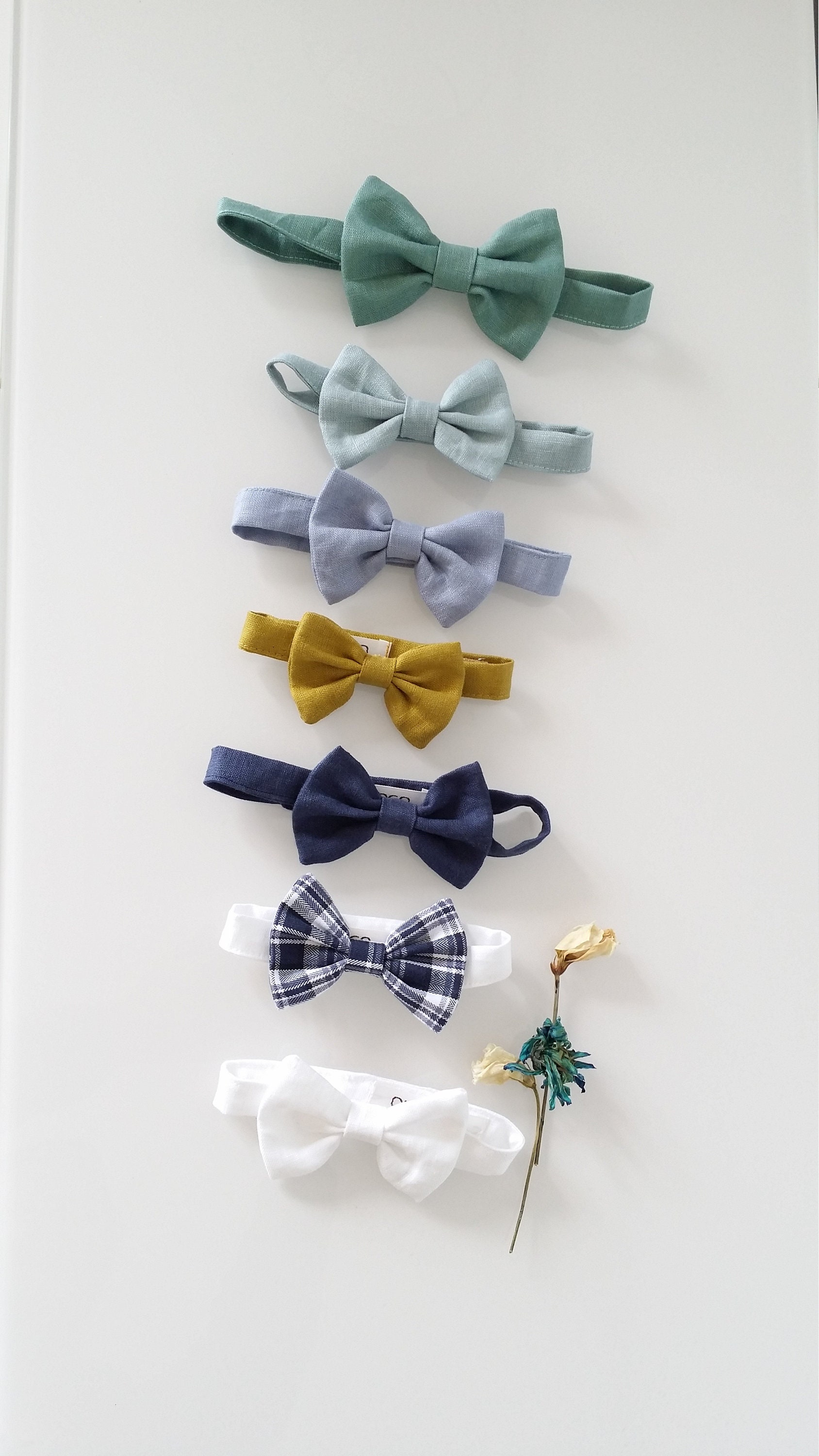 Noeud Papillon en Lin | Amovible de Naissance à Adulte