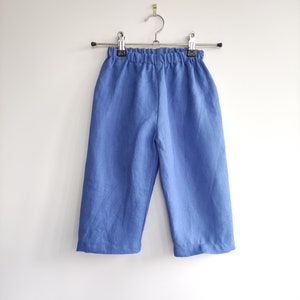 Pantalon en lin pour bébé/ enfant, fille, garçon image 2