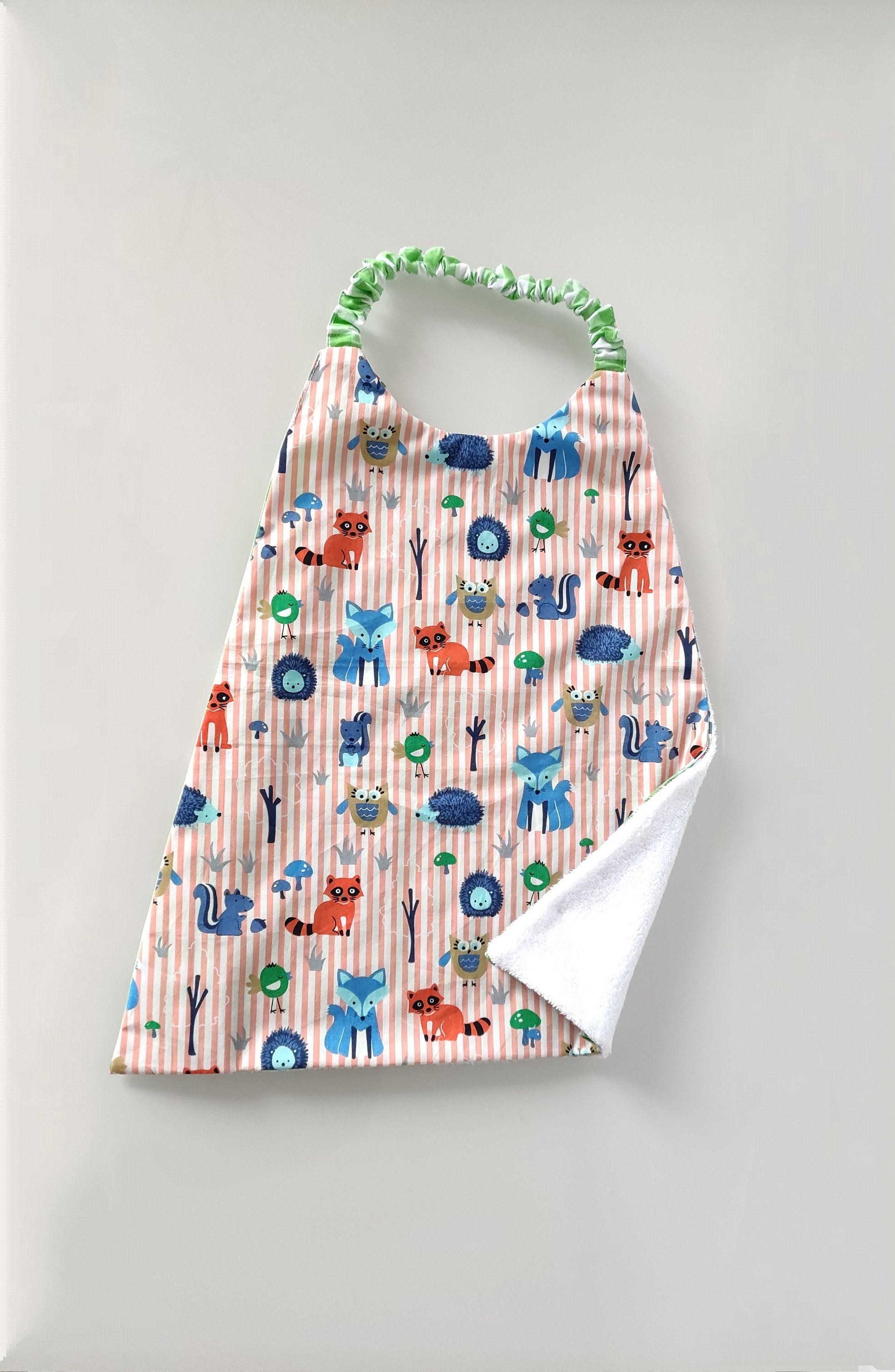 Serviette de Cantine Maternelle, Serviette Table Fille et Garçon, Bavoir Élastique Enfant, Élastique