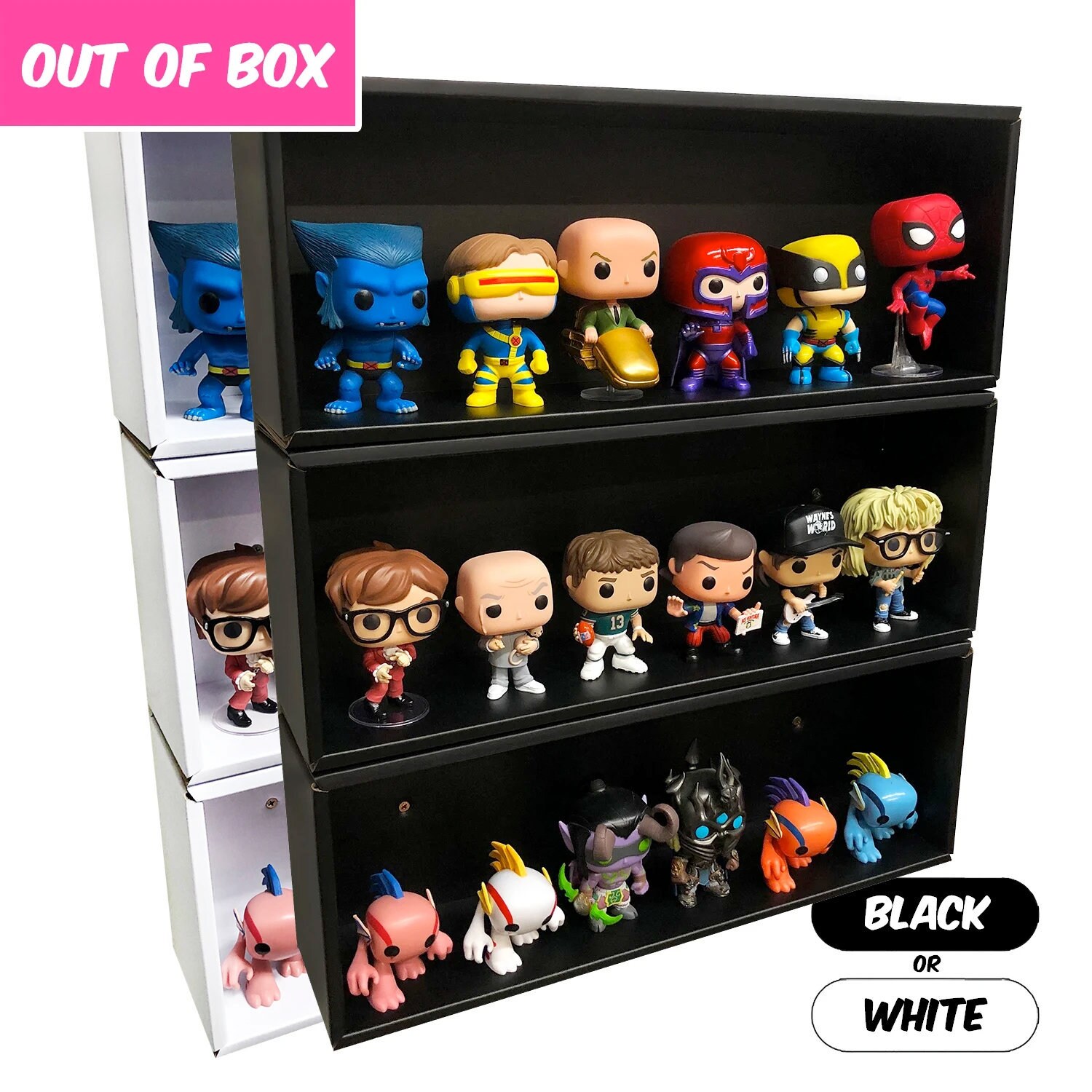 OUT OF BOX 3 pack Single Row Display Cases for Funko Pops Etsy