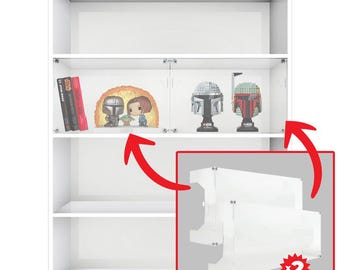 Custom Acrylic Solution for IKEA® BILLY STANDARD 80cm wide bookcase (3mm thick, uv resistant) 37cm inside x 2