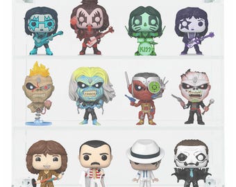 Custom Acrylic Wall Mount Display for FUNKO POP Figures (3mm thick, UV Resistant) 15.5h x 15w x 4d