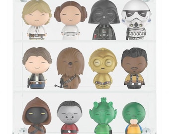 Custom Acrylic Wall Mount Display for FUNKO DORBZ Figures (3mm thick, UV Resistant) 13h x 13w x 4d