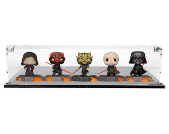 Custom Acrylic Display Case for RED SABER SERIES funko pop out of box complete set (3mm thick, uv resistant)