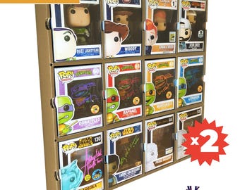 KUBBIE ECO BROWN (3x4) - In Box Display Case for Funko Pops, Wall Mountable & Stackable Pop Shelf (Cardboard)