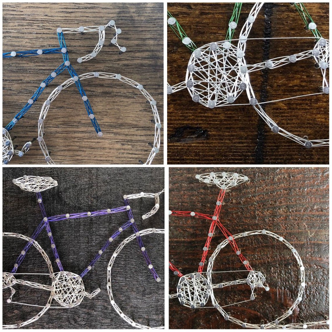 Bike Art/ Custom/ Bicycle Art/ Wire String Art/ Wall Art/ Etsy