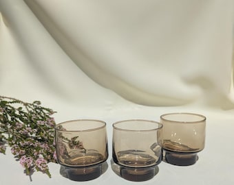 Vintage Stackable Whiskey Cocktail Glass - Set of 3