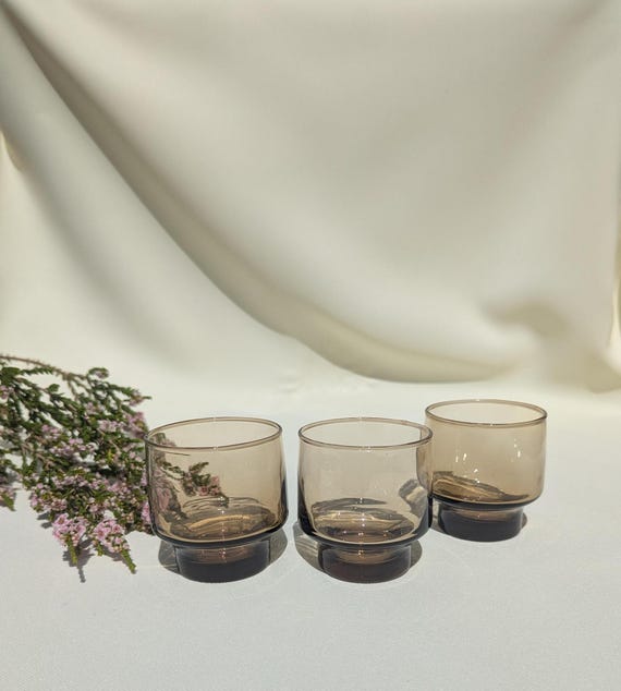Vintage Stackable Whiskey Cocktail Glass - Set of 3