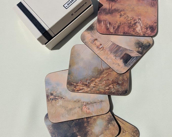 Made in New Zealand Vintage Children of the Bush Table Coasters