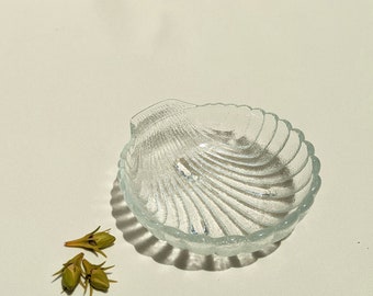 Clear Sea Shell Glass Bowl Catch All Dish