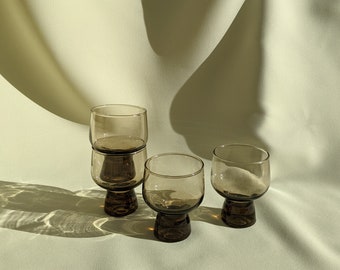 Made in Australia Vintage Crown Corning Stackable 1970's Whiskey Cocktail Glasses