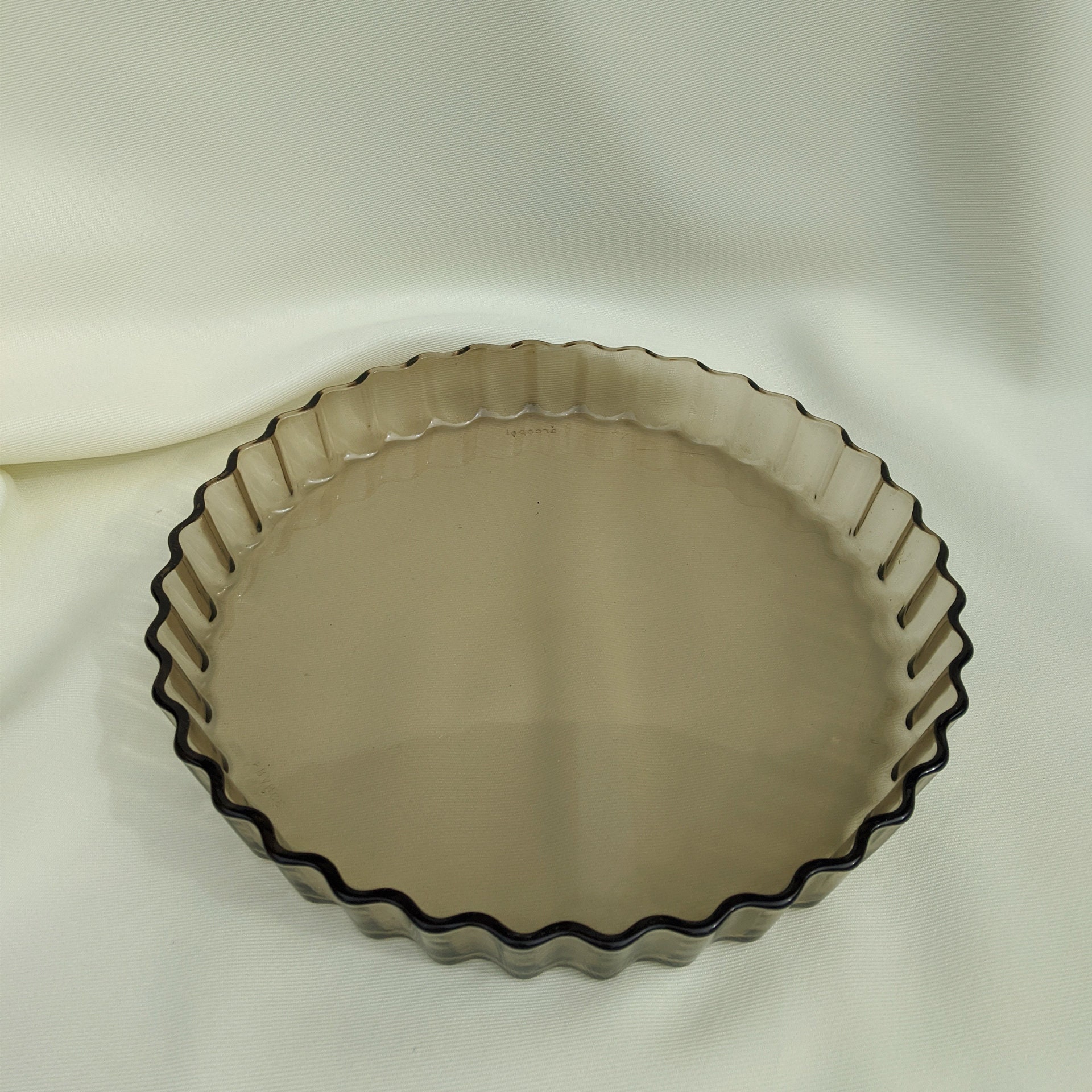 Made in France Arcopal Large Vintage Glass Serving Tart Pie Dish Tray