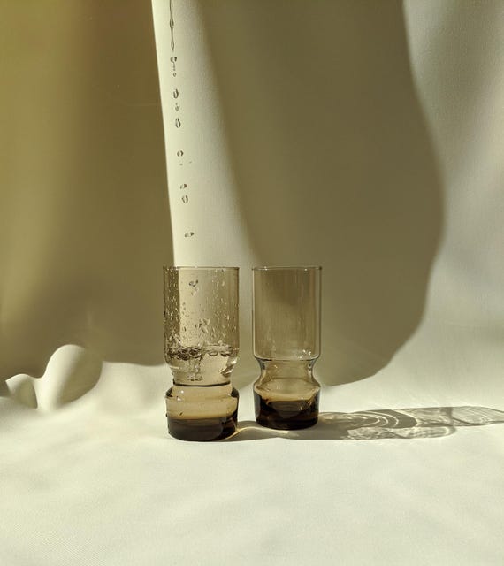 Vintage Cocktail Glass Tumblers Novelty - Set of 3