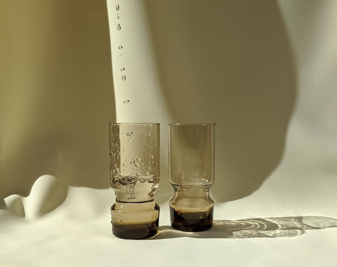 Vintage Cocktail Glass Tumblers Novelty - Set of 3