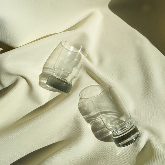 Vintage Sculptural Cocktail Glass - Set of 2