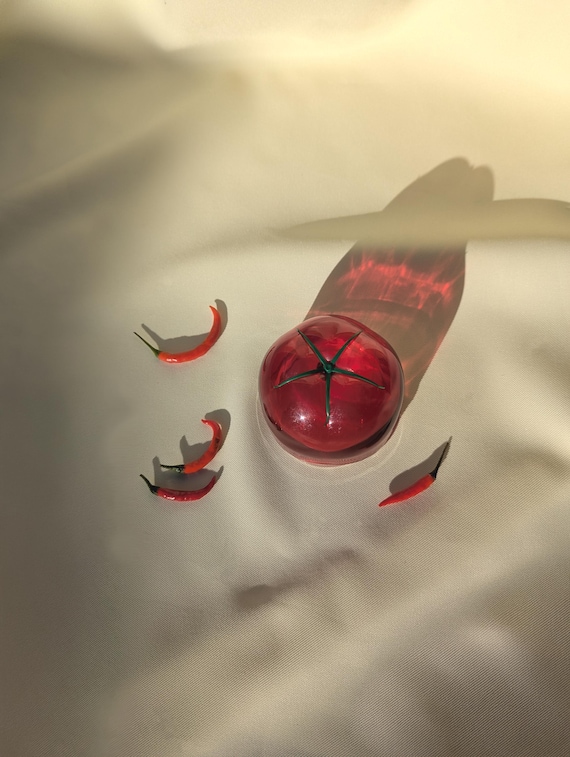 Vintage Tomato-Shaped Storage Container