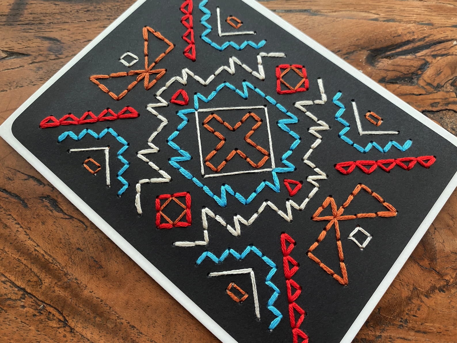 Southwest Card | Hand Sewn Card | Mexican Design | Southwest Art ...