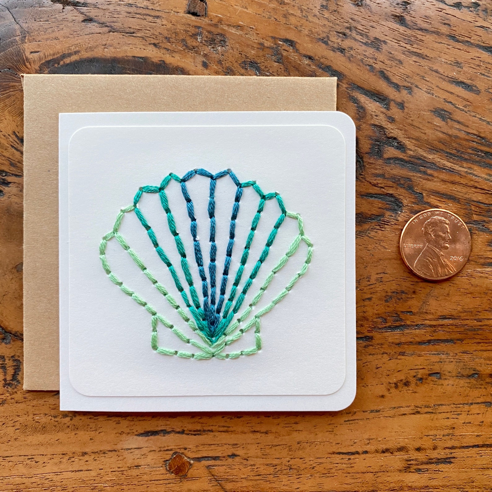 Mini Beach Cards | Shell Card | Coastal Card | Handmade Sewn | Sand ...