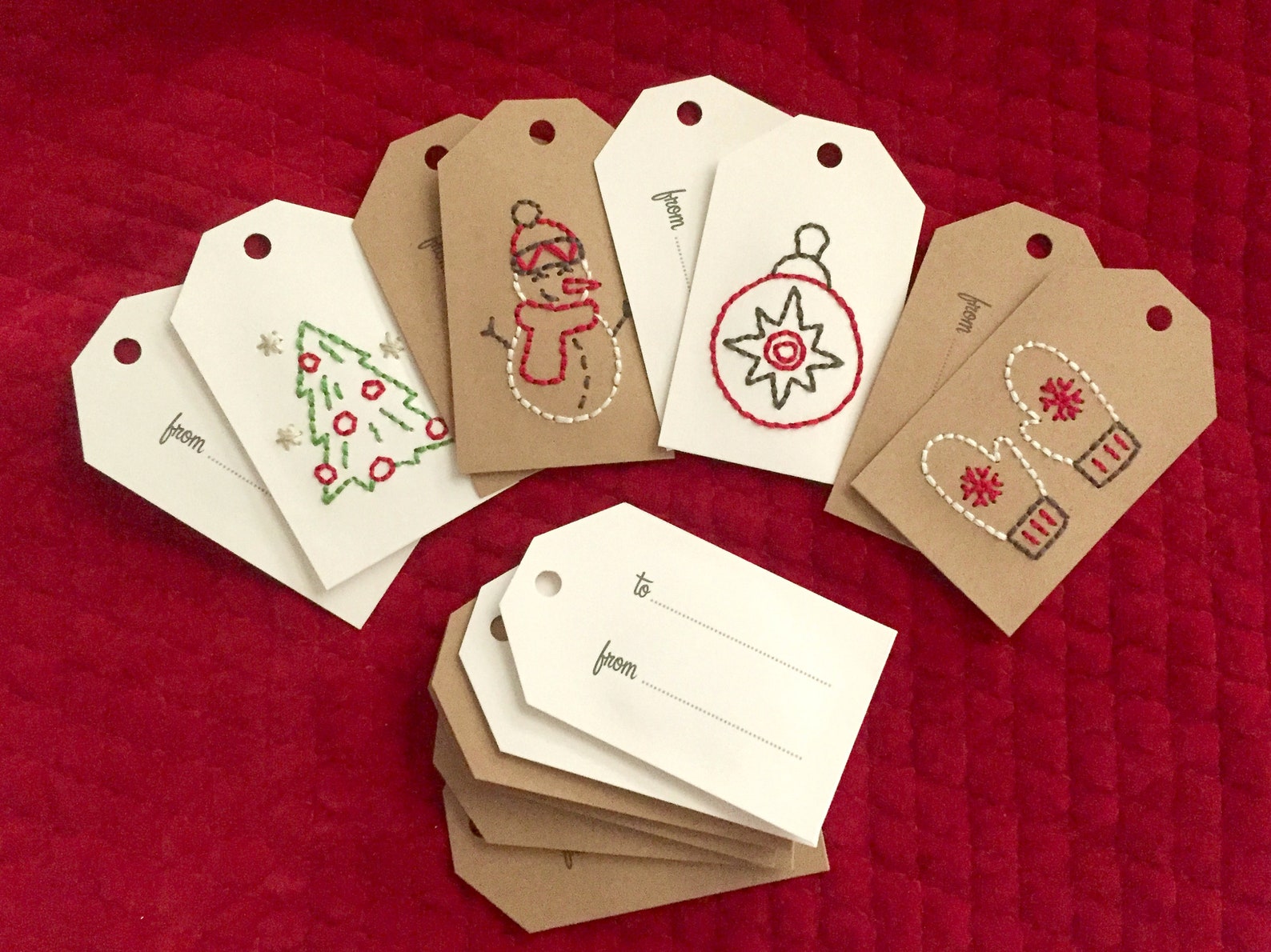 Christmas Tags Holiday Tags Christmas Tree Snowman - Etsy UK