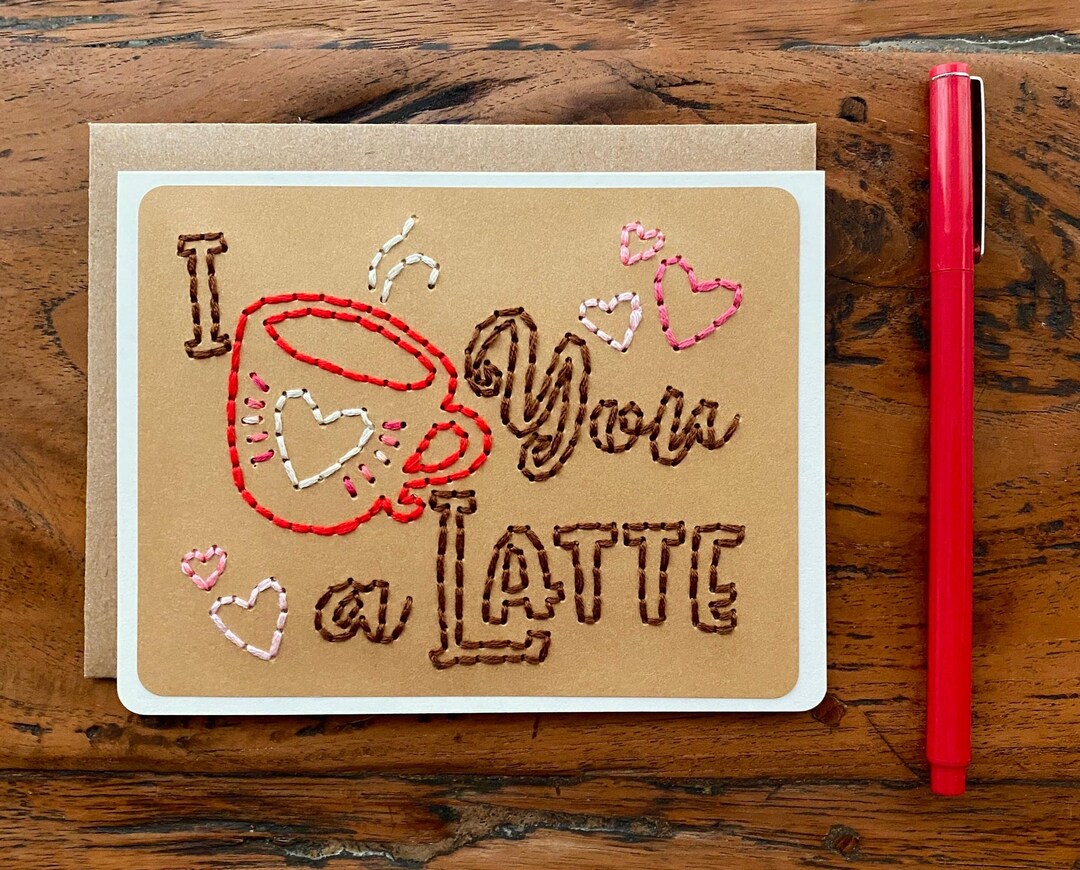 I Love You A Latte Card | Love Card | Cute Valentine | Valentines Day ...