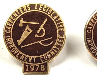 1978 and 1981 Carpenters Legistrative Improvement Committee Pins