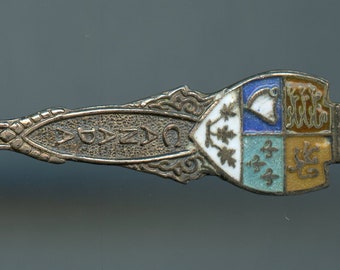 Vintage Breadner Sterling Silver Souvenir Spoon Enamel Quebec Canada