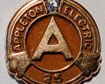 Appleton Electric Company 25 Year Service Pin 10K Gold