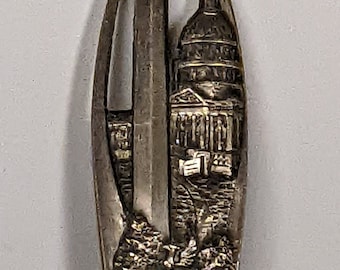 Washington DC Sterling Silver Souvenir Spoon Washington Monument, Capitol, White House. Watson Company