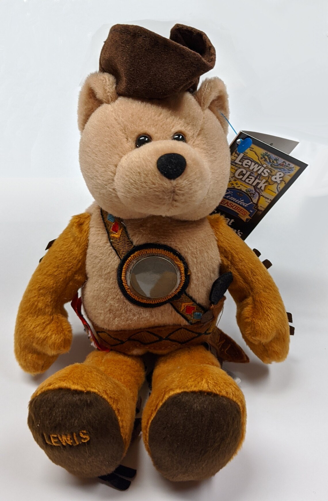 Limited Treasure LEWIS Bean Bag Bear with Conmemoraive 2004 Nickel
