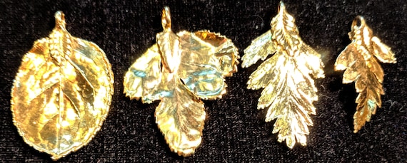 24k Gold Dipped Leaves - Lot of 4 leaves - image 2