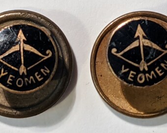 Brotherhood of American Yeoman 2, Vintage Pin Black Enamel Bow Arrow