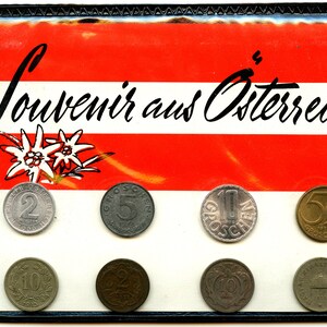 Österreich souvenir coin set - 8 Decimal coins