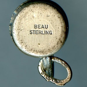 Vintage Beau Sterling Silver Baby Mug Charm, 925 Silver Baby image 2