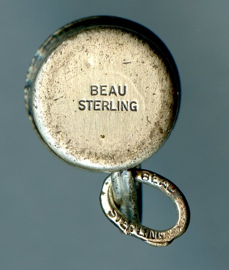 Vintage Beau Sterling Silver Baby Mug Charm, 925 Silver Baby image 2