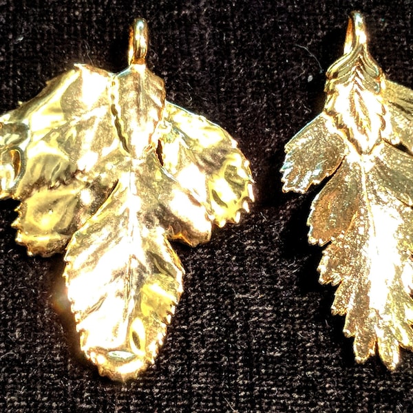 24k Gold Dipped Leaves - Lot of 4 leaves