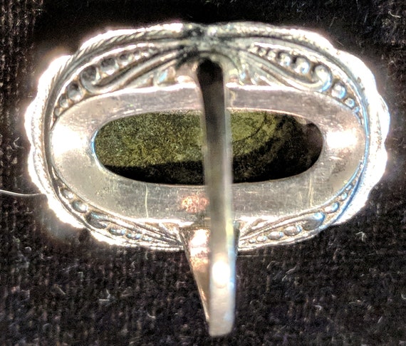 Vintage Marcasite Ring Sterling Size 5.25 - image 7