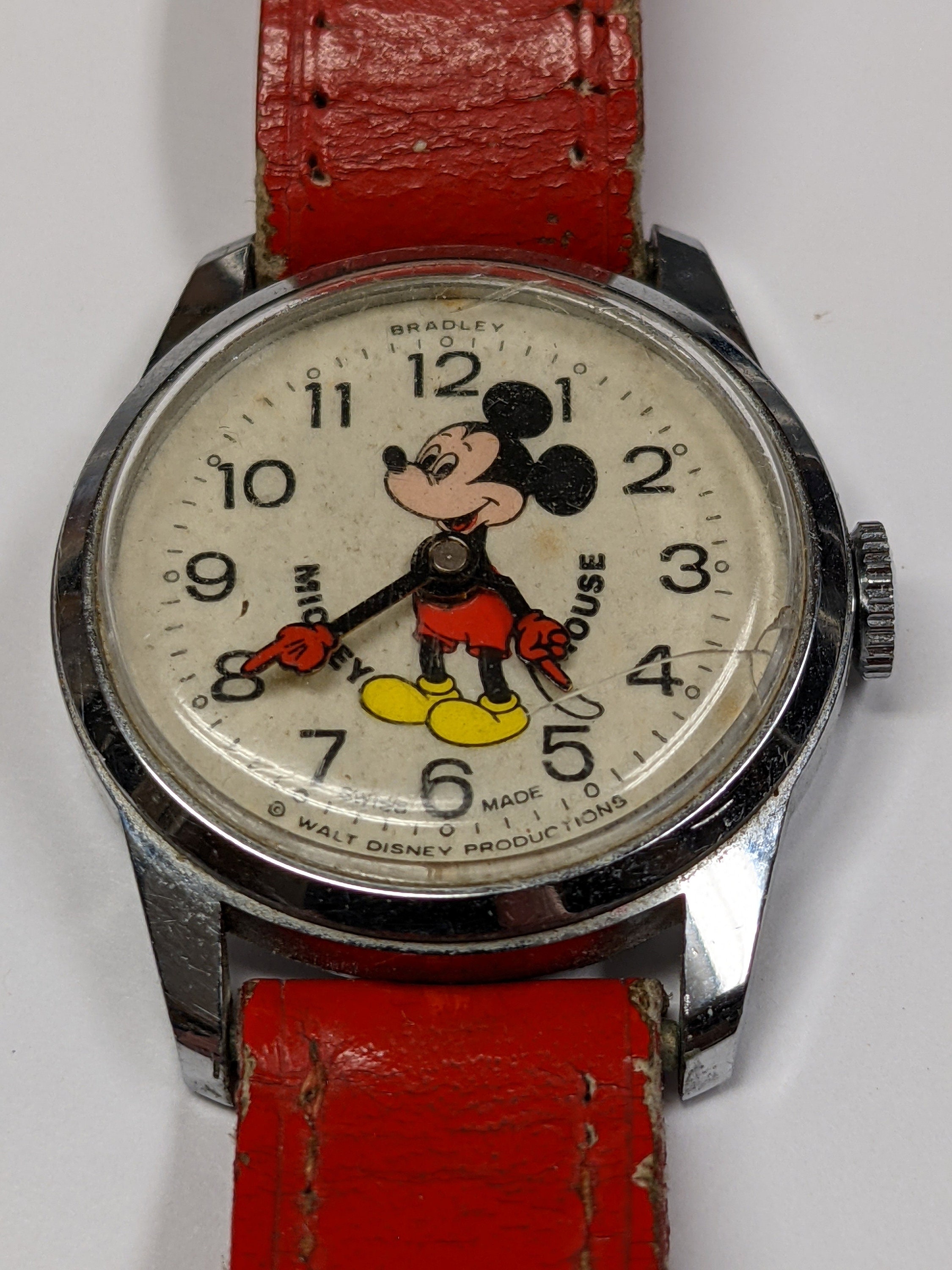 Reloj Mickey Mouse Circ Bradley Time Division Swiss Made - Etsy México