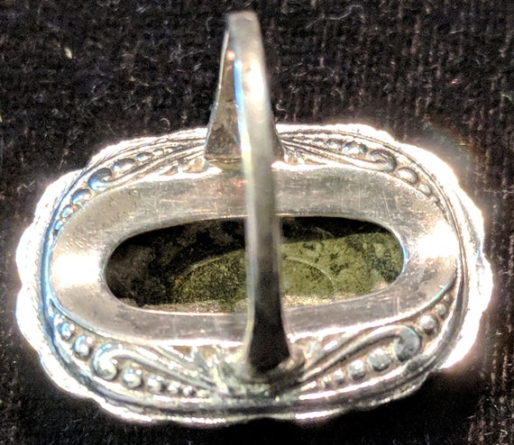 Vintage Marcasite Ring Sterling Size 5.25 - image 6