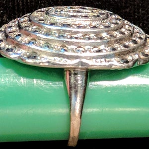 Vintage Marcasite Ring Sterling Size 5.25