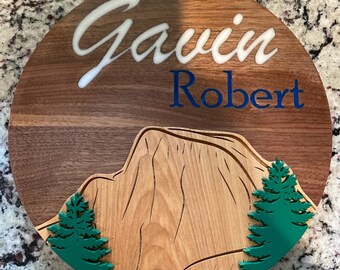 Kids Room Sign 12 inch Diameter Nursery Decor, Personalized Wood Sign, Wooden Name, Personalized Name Sign, Wooden Name Sign, Kids Name Sign